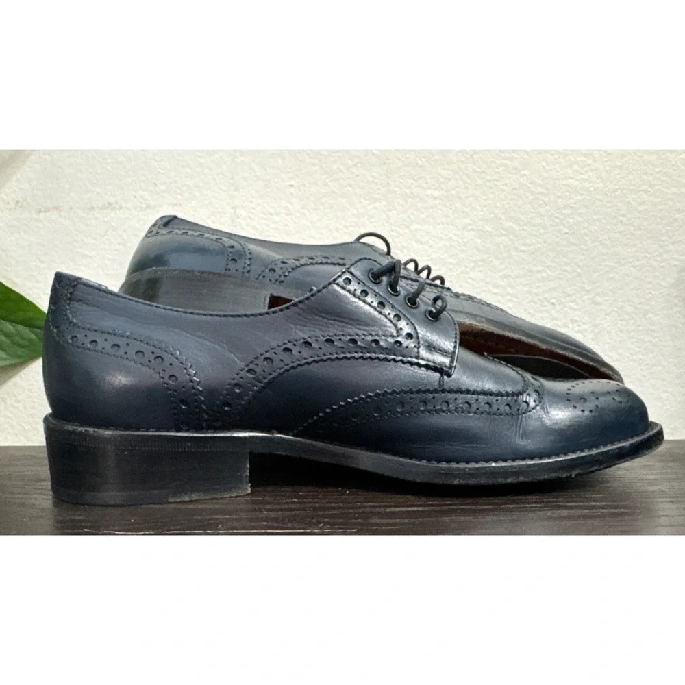 Clif Paris shoes 35.5  Blue Color leather 1